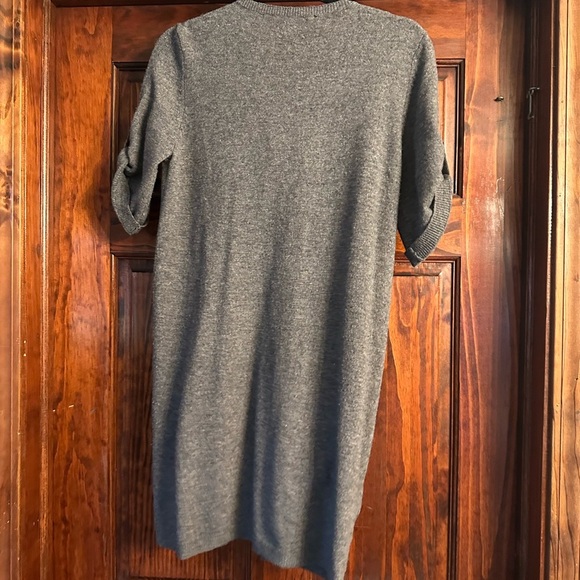 Wool Gray Zip-Up Sweater Dress - Picture 4 of 7